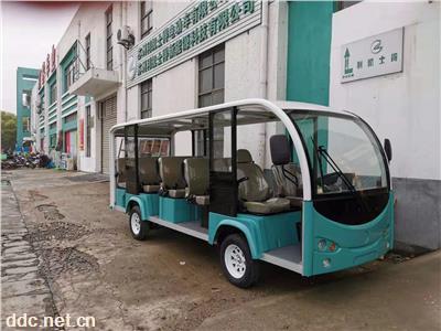  敞开式十四座观光车不带门观光车